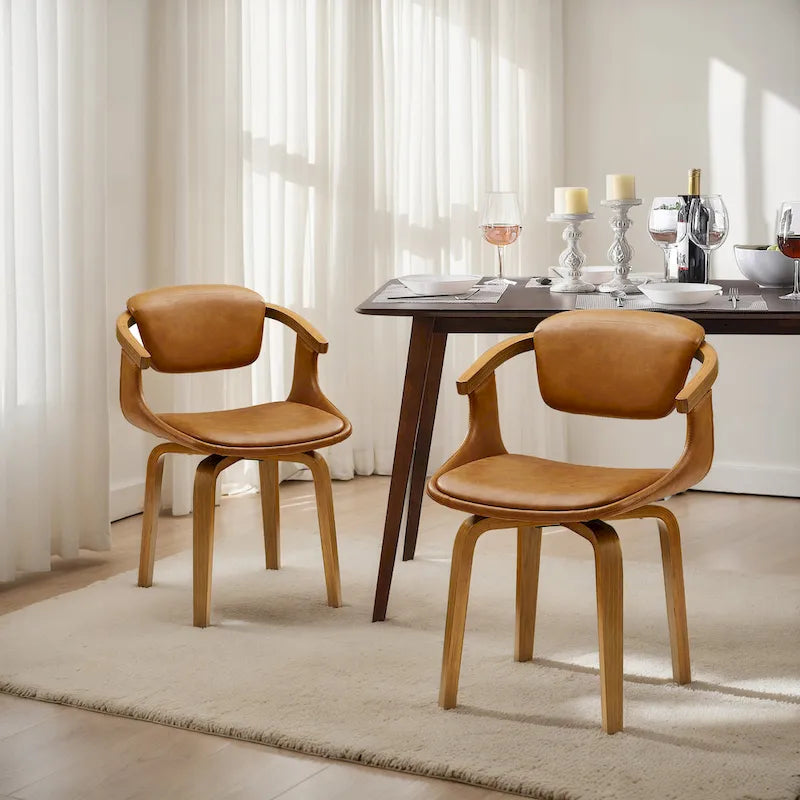 Chaise de salle à manger pivotante Mid-century Modern