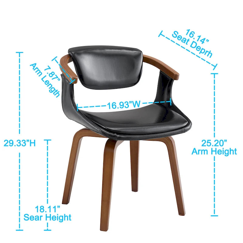 Chaise de salle à manger pivotante Mid-century Modern