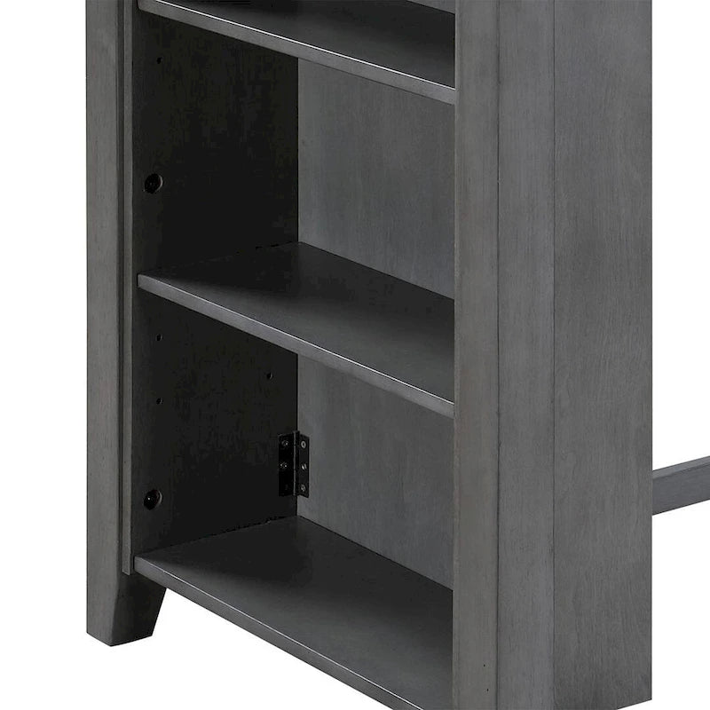 Table de salle à manger hauteur comptoir avec étagère de rangement