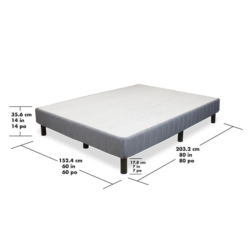 Sommier tapissier en métal pour grand lit
