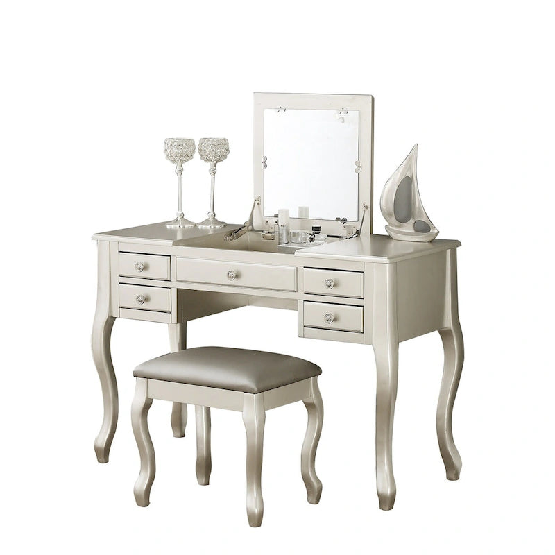 Coiffeuse avec miroir relevable
