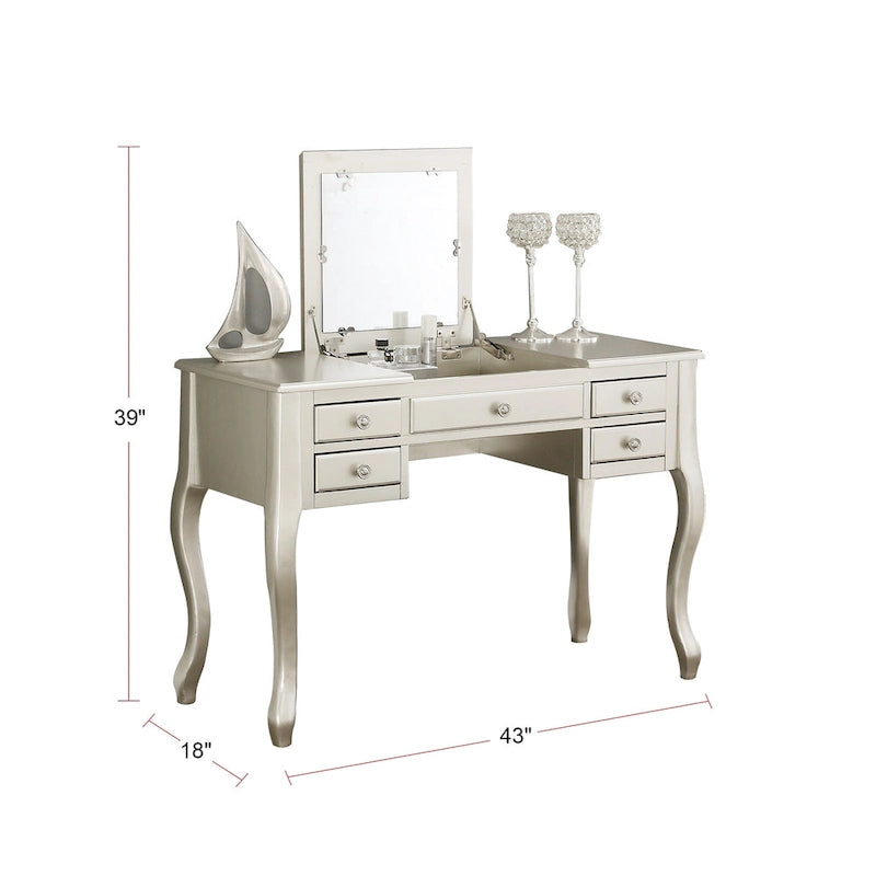 Coiffeuse avec miroir relevable