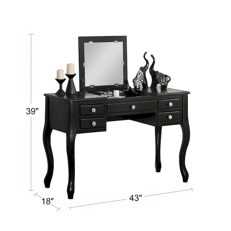 Coiffeuse avec miroir relevable