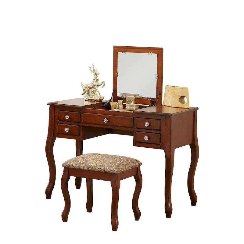 Coiffeuse avec miroir relevable