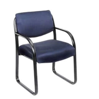 Chaise visiteur en tissu à structure métallique