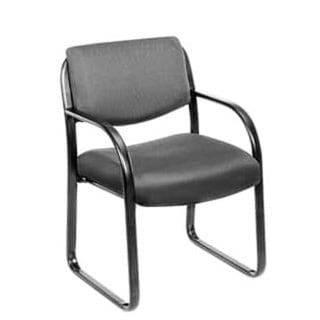 Chaise visiteur en tissu à structure métallique