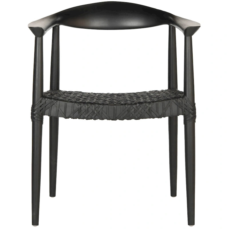 SAFAVIEH Trix Bandelier Black Dining Arm Chair - 24.8 x 18.9 x 30.7 - 25W x 19D x 31H
