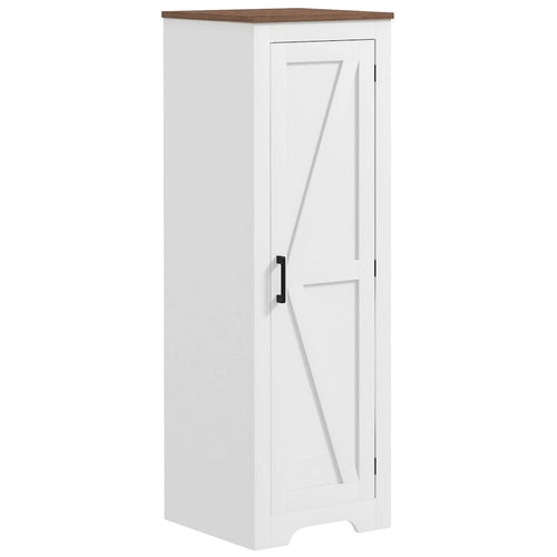 Meuble de rangement à 4 niveaux avec étagère réglable, porte de grange simple