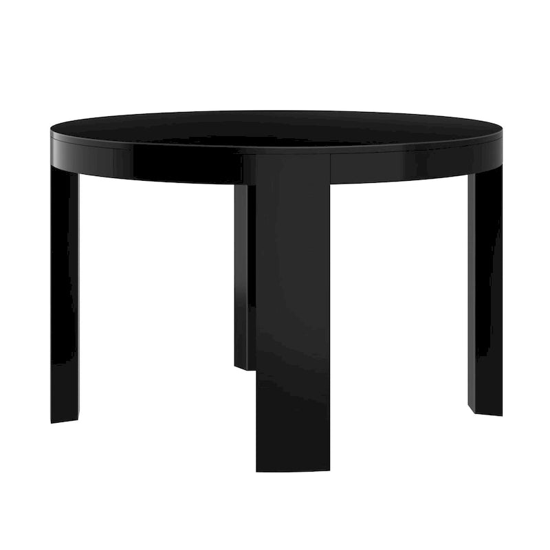 Table à manger ronde en bois massif de 119 cm