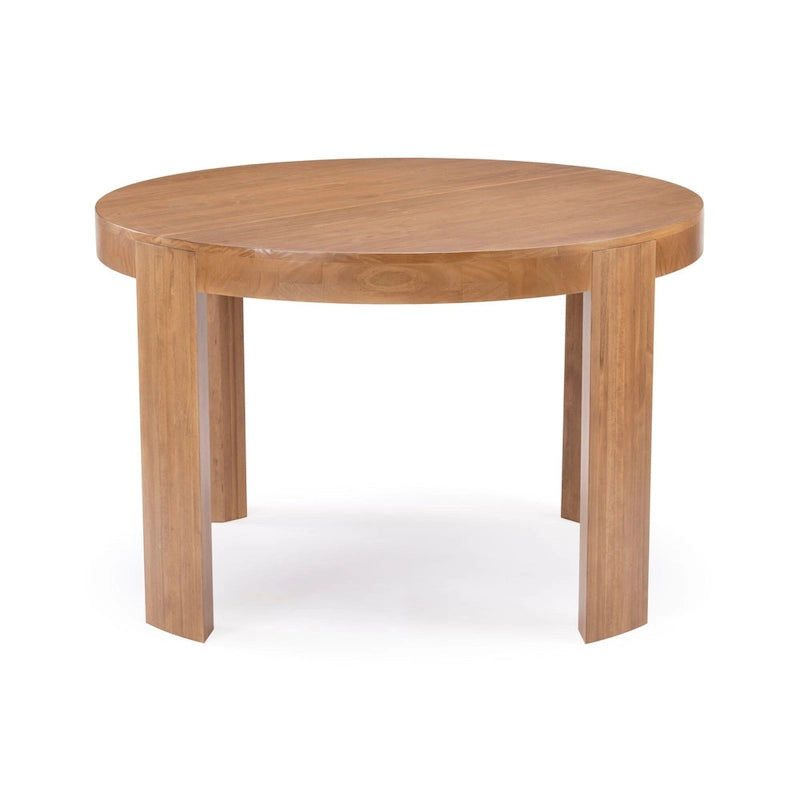 Table à manger ronde en bois massif de 119 cm