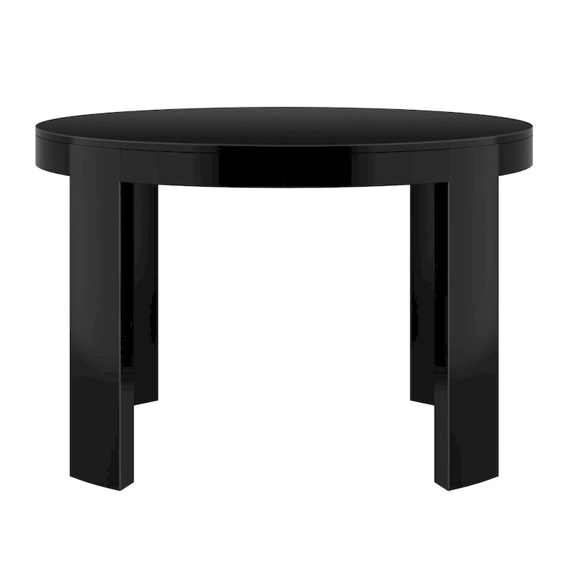 Table à manger ronde en bois massif de 119 cm