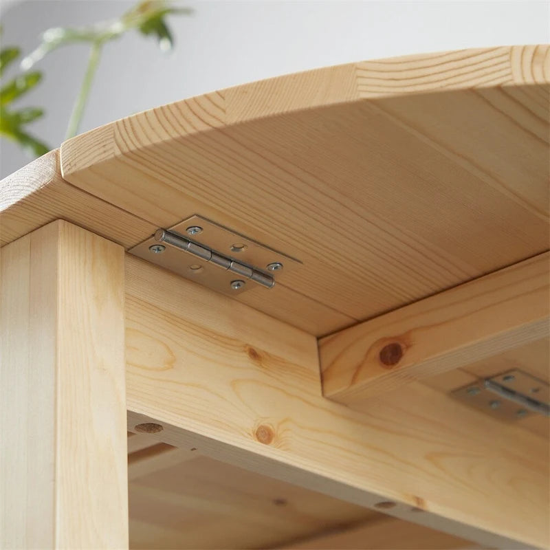 Table à manger pliante en bois massif à abattants de 55"