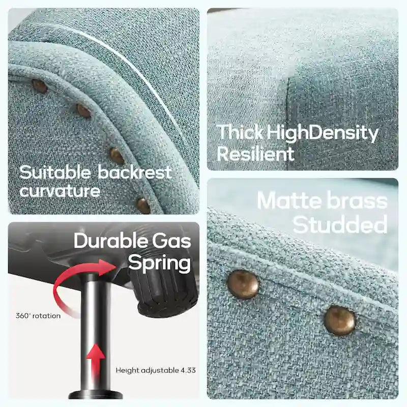 Chaise de bureau à roulettes, pivotante à 360°