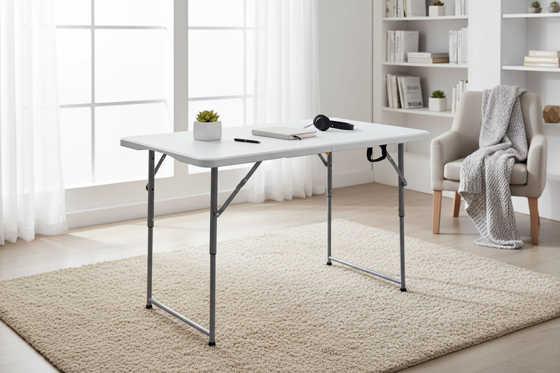 Table pliante de 1,20 m avec surface en résine durable
