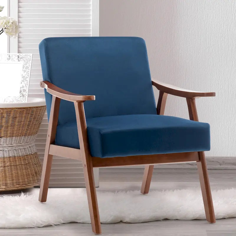 Fauteuil d'appoint avec coussin en velours