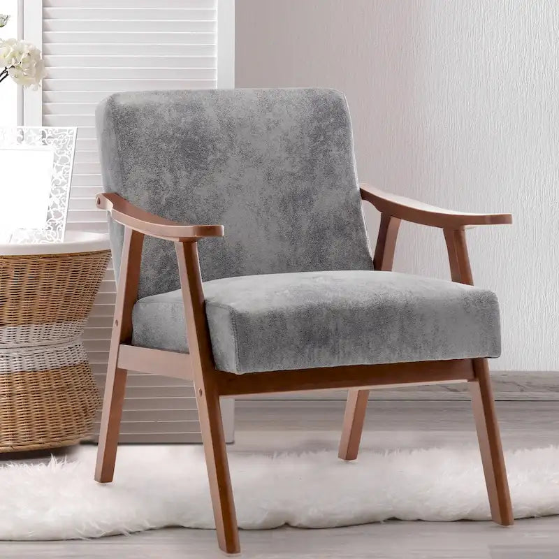 Fauteuil d'appoint avec coussin en velours