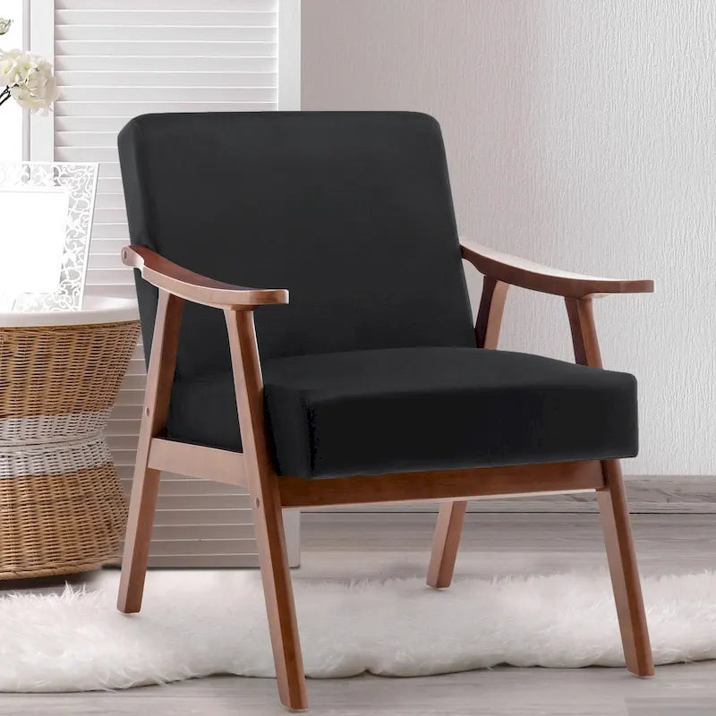 Fauteuil d'appoint avec coussin en velours