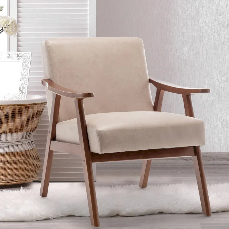 Fauteuil d'appoint avec coussin en velours