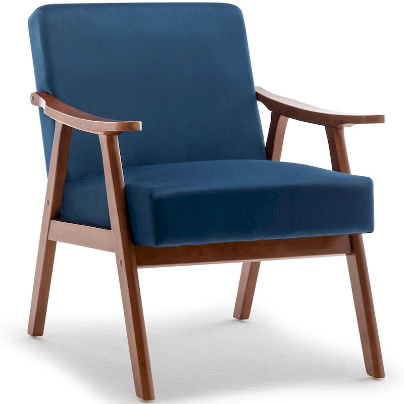 Fauteuil d'appoint avec coussin en velours