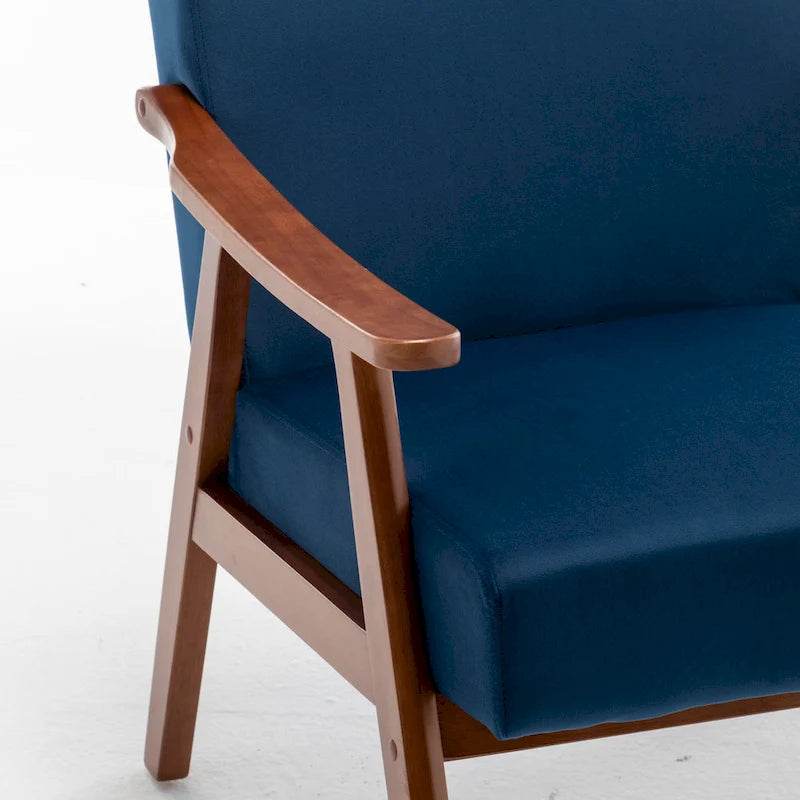 Fauteuil d'appoint avec coussin en velours