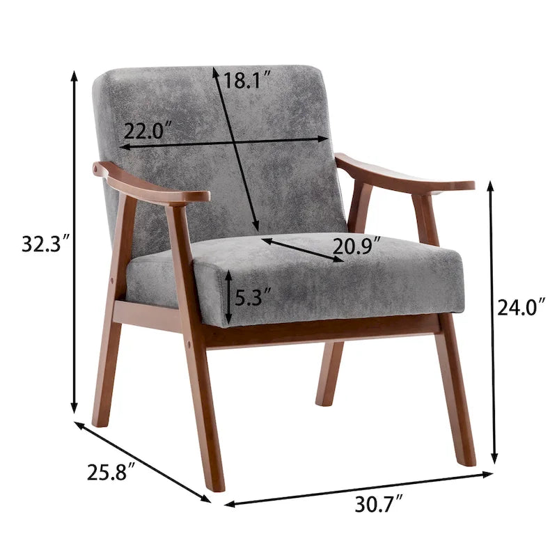 Fauteuil d'appoint avec coussin en velours