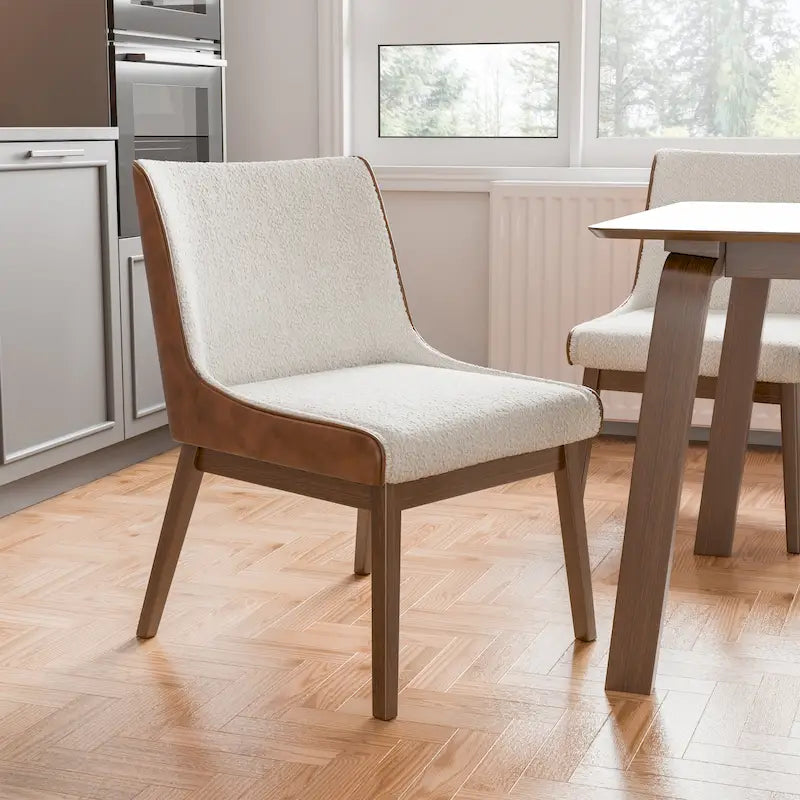 Chaise de salle à manger à dossier haut de style milieu de siècle