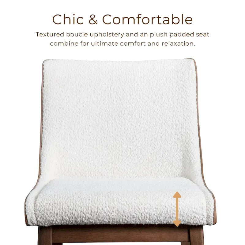 Chaise de salle à manger à dossier haut de style milieu de siècle