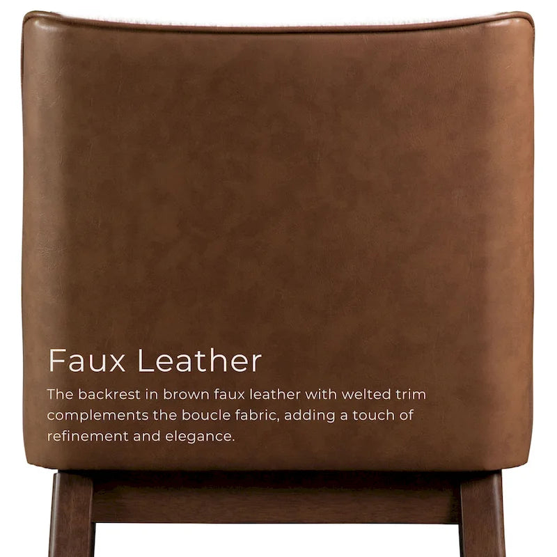 Chaise de salle à manger à dossier haut de style milieu de siècle
