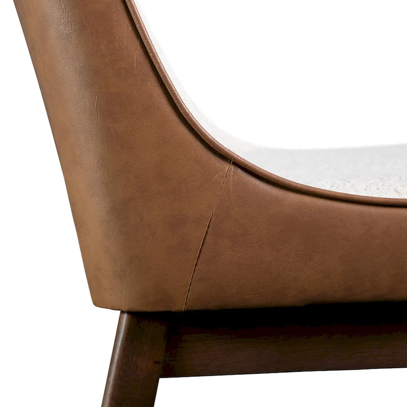 Chaise de salle à manger à dossier haut de style milieu de siècle