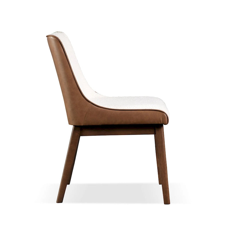 Chaise de salle à manger à dossier haut de style milieu de siècle