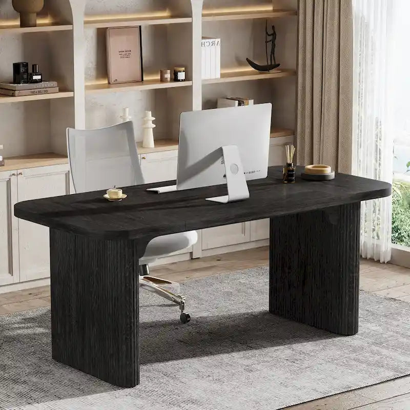Bureau informatique pour le télétravail, Table d'écriture rectangulaire simple pour bureau et chambre à coucher