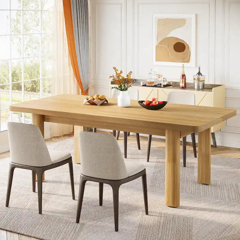 Grand bureau de 160 cm avec pieds en bois massif