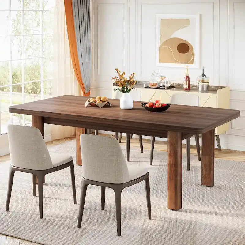 Grand bureau de 160 cm avec pieds en bois massif