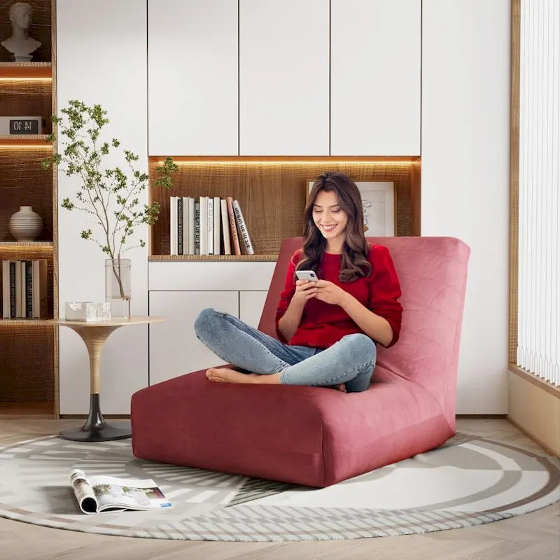 Fauteuil Poire, Canapé de Sol Paresseux, Fauteuil d'Angle pour Adultes, Canapé Tatami avec Rembourrage en Éponge