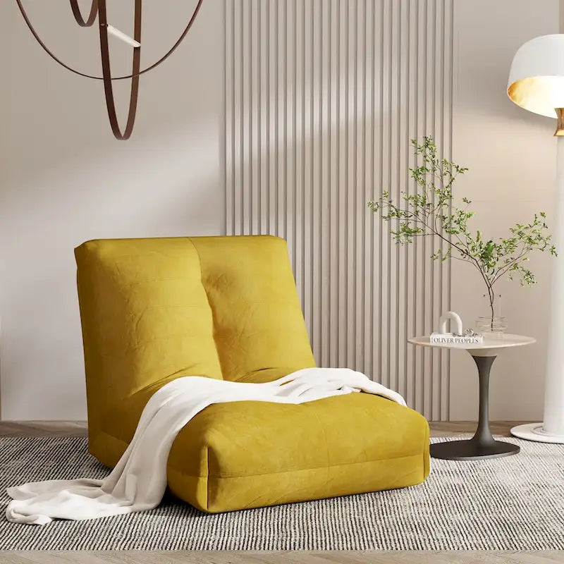 Fauteuil Poire, Canapé de Sol Paresseux, Fauteuil d'Angle pour Adultes, Canapé Tatami avec Rembourrage en Éponge