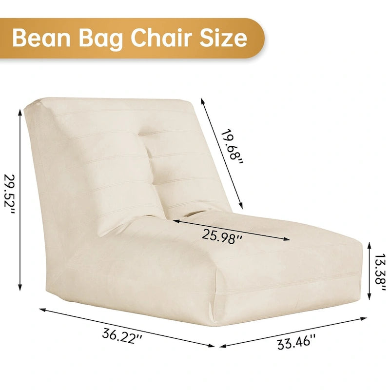 Fauteuil Poire, Canapé de Sol Paresseux, Fauteuil d'Angle pour Adultes, Canapé Tatami avec Rembourrage en Éponge